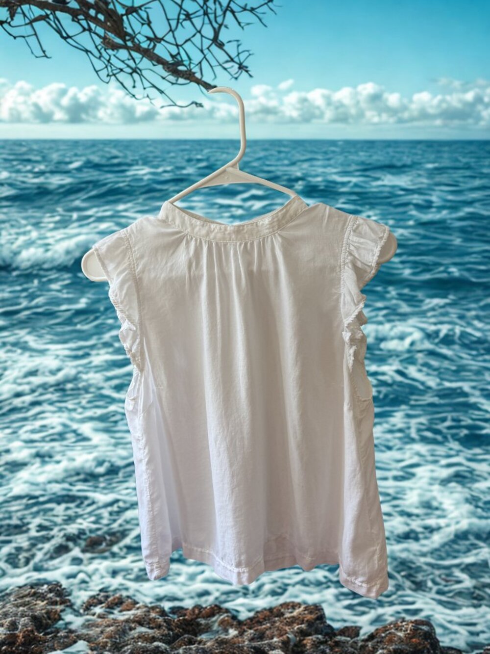 Bella Dahl Ruffle Sleeve Top